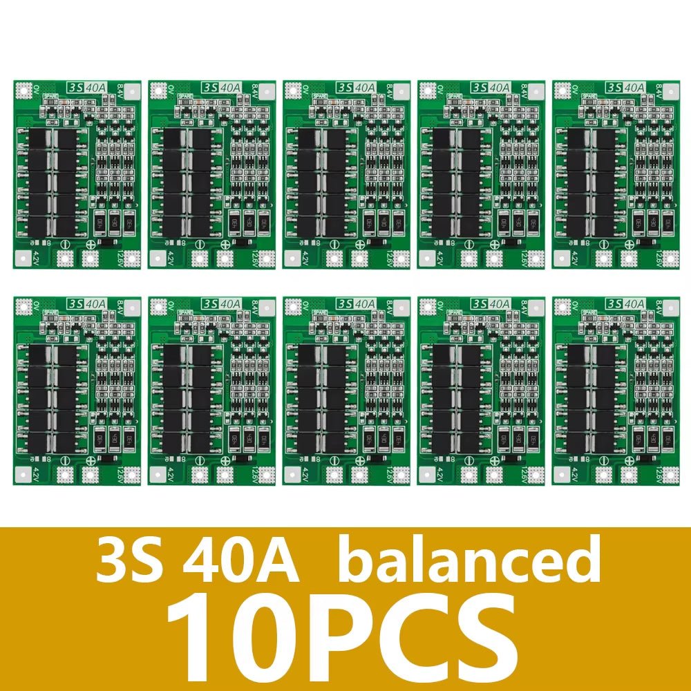 3S 4S 40A 60A Li - Ion Lithium Battery Charger Protection Board 18650 BMS for Drill Motor 11.1V 12.6V/14.8V 16.8V Enhance/Balance - Avidor
