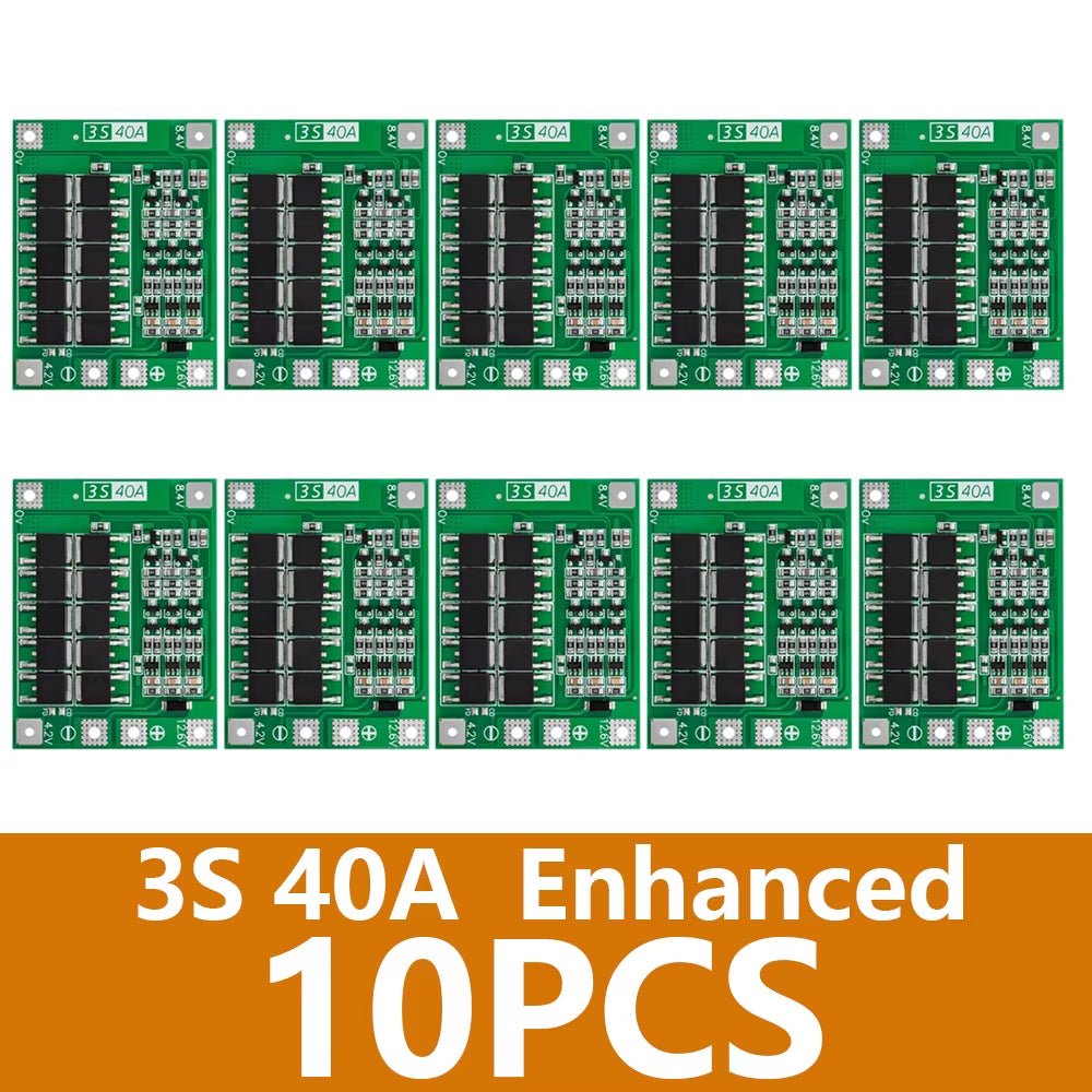 3S 4S 40A 60A Li - Ion Lithium Battery Charger Protection Board 18650 BMS for Drill Motor 11.1V 12.6V/14.8V 16.8V Enhance/Balance - Avidor