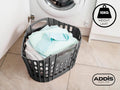 Flat Easy Store Laundry Basket Hamper, Dark Grey, 38 Litre 518150