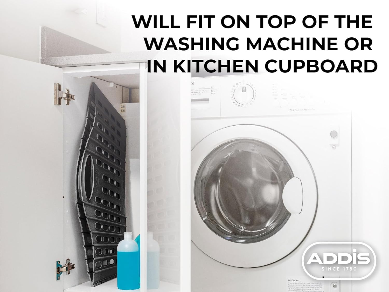 Flat Easy Store Laundry Basket Hamper, Dark Grey, 38 Litre 518150