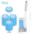 18/36Pcs Toilet Brush with Disposable Replacement Head Kits Upgrade Long Handle Bathroom Cleaning Brush for Home Wc Accessories