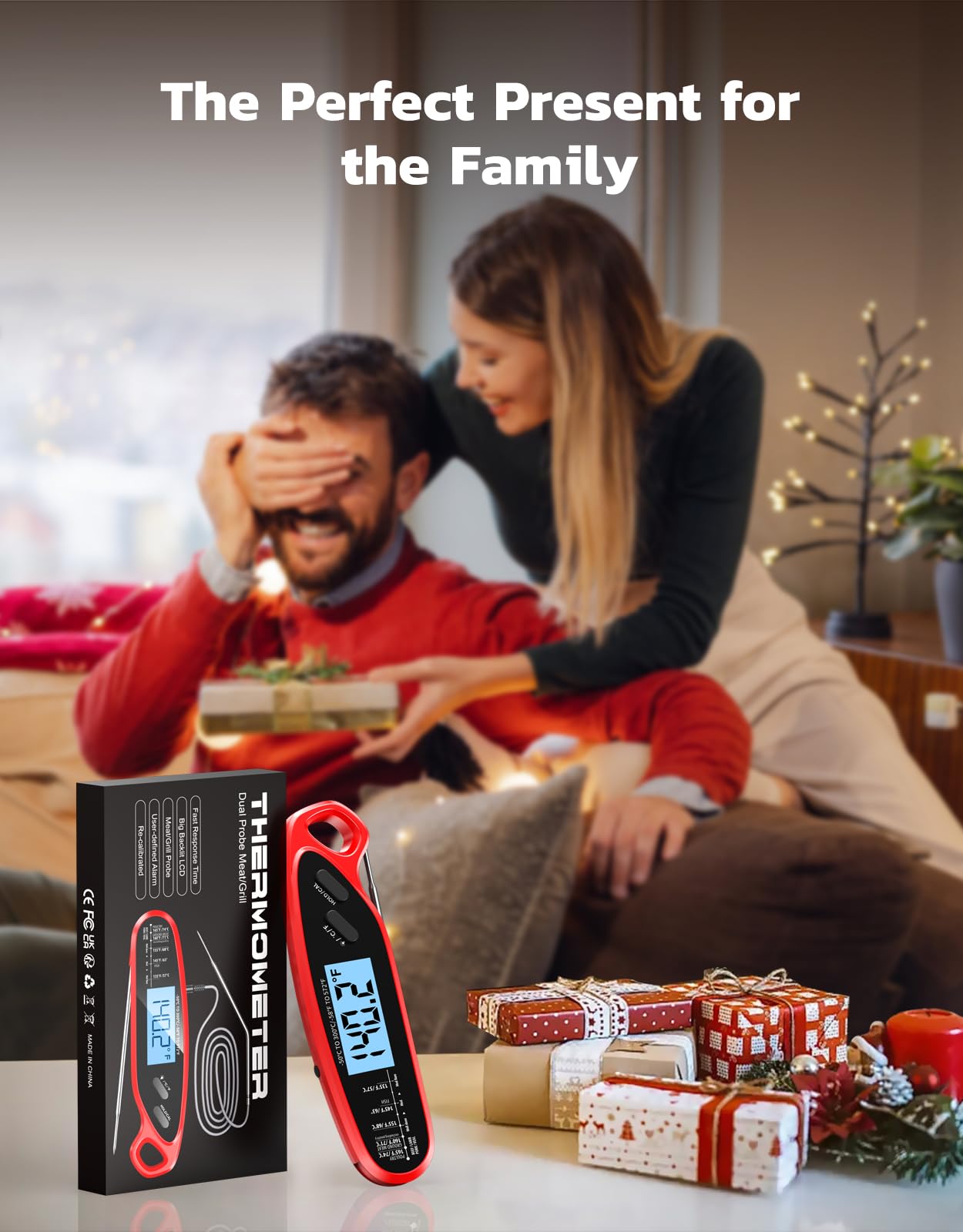 Babacom Digital Meat Thermometer – Dual Probes, Instant Read, Backlight Screen for Cooking & BBQ - Avidor