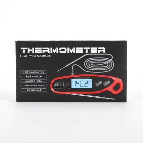 Babacom Digital Meat Thermometer – Dual Probes, Instant Read, Backlight Screen for Cooking & BBQ - Avidor