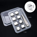 4/6/8 Pcs Stainless Steel Ice Cubes Set Reusable Chilling Stones for Whiskey Wine Wine Cooling Cube Chilling Rock Party Bar Tool