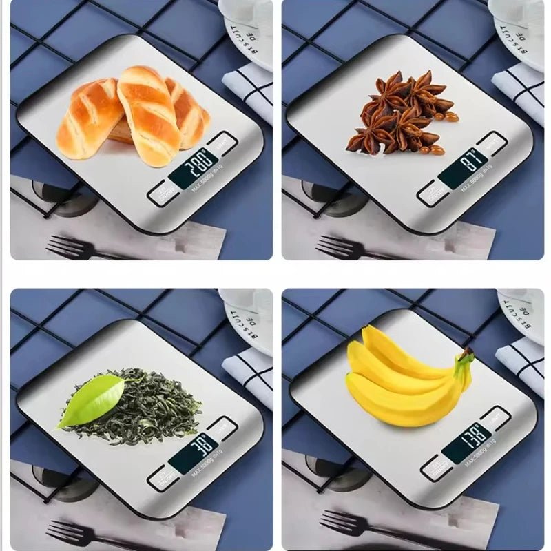 Digital Kitchen Scale LED Display 5Kg/1G Stainless Steel Panel Electronic Scales Home Jewelry Food Snacks Weighing Baking Tools - Avidor