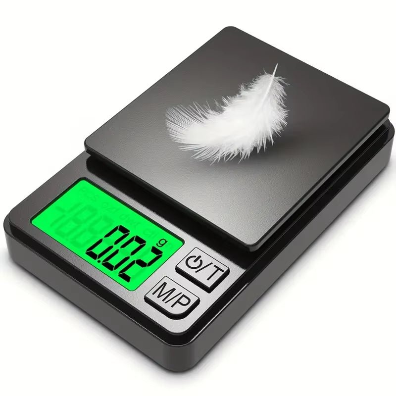 Precision Pocket Scale 1000G X 0.1G - Digital Gram Food Jewelry Ounces/Grains Scale with Backlit LCD - Mini Scale for Travel - Avidor
