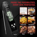 RUN HELIX Instant Read Meat Thermometer – Foldable Probe with Backlight LCD (Red) - Avidor