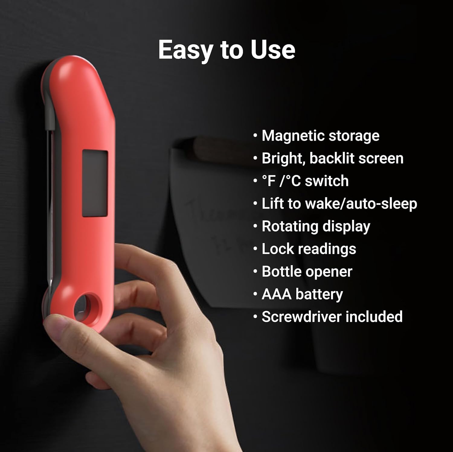 ThermoMaven F1 Turbo Meat Thermometer – Instant Read, Waterproof, Magnetic - Avidor