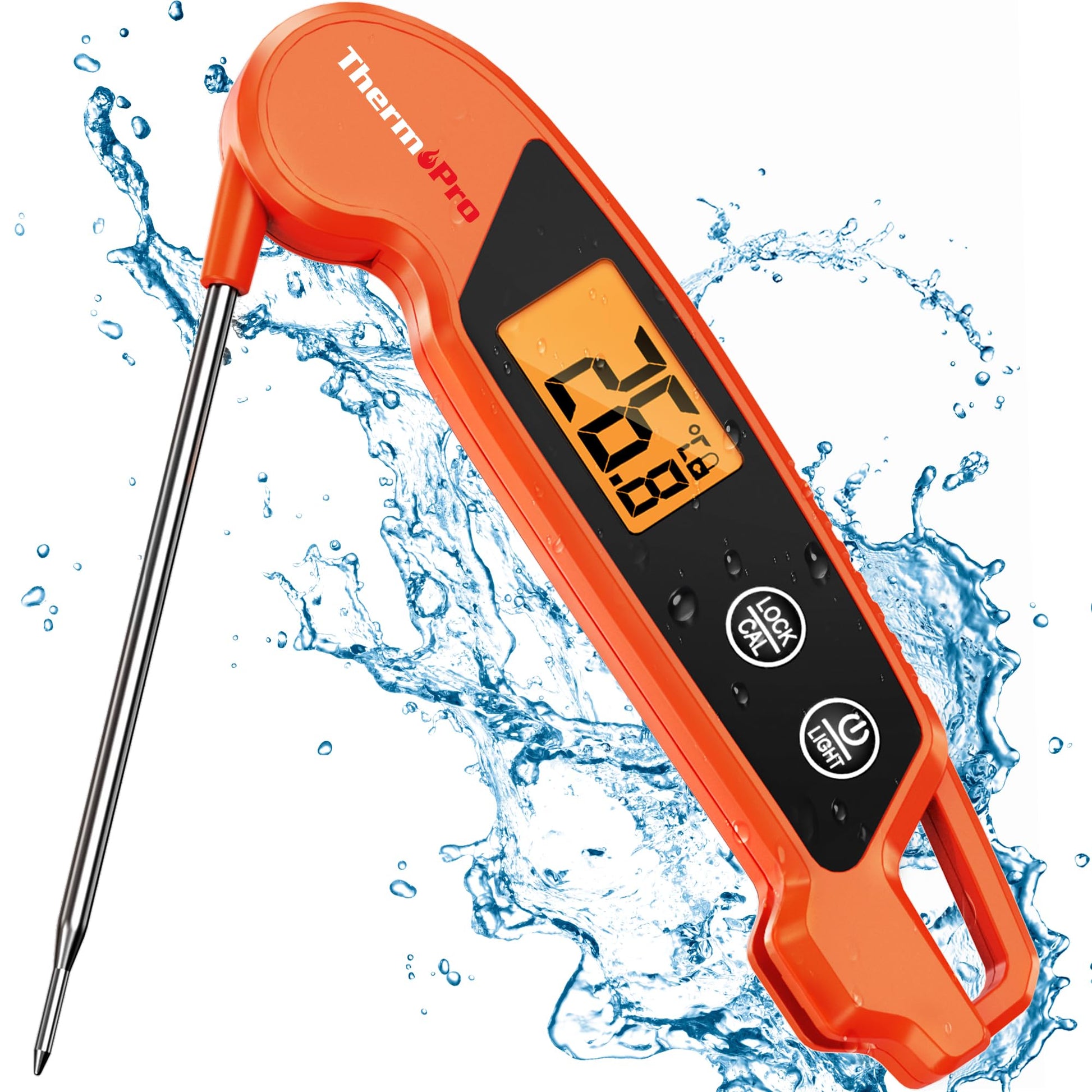 ThermoPro TP603 Digital Meat Thermometer – Instant Read, Waterproof with Probe & Backlit LCD - Avidor